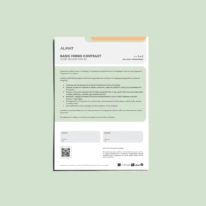 Almat Basic Hiring Contract A4 Template