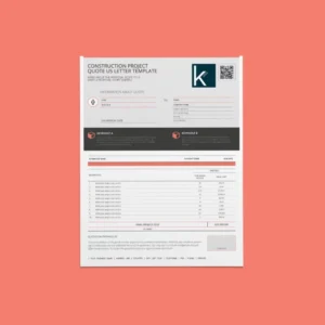Construction Project Quote US Letter Template